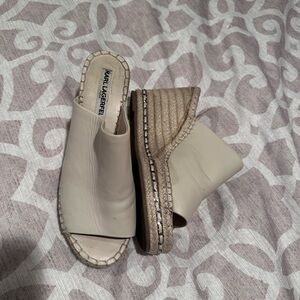 Karl Lagerfeld Carina Platform Wedge Sandals Sz 8
